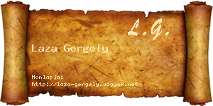 Laza Gergely névjegykártya